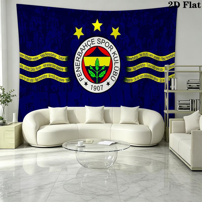 Fenerbahce sk Wall Tapestry Aesthetic Wall Hanging Printed Fabric Blanket Decorative Tapestries for Bedroom Living Room Home Decor