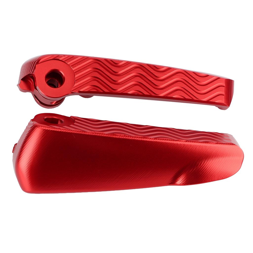 Pair Rear Foot Pegs Pedal Pad Motorcycle Folding Footrest Fit for Vespa GT GTS GTVRed
