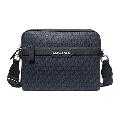 Michael Kors MK Cooper Logo Tracolla Regolabile Borsa a Tracolla in Ecopelle Borse da Uomo Blu Scuro 37S5LCOC5B-ADML-PLBLUE