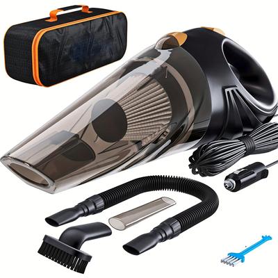 Aspirator pentru mașină Accesorii pentru mașină Mic, 12 V, putere mare, portabil, cablu de aspirator pentru mașină și kit de detaliere a pungilor Esențiale pentru călătorii