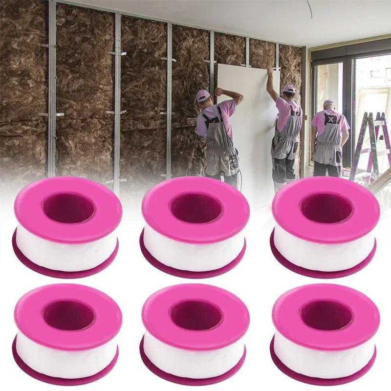 6Pcs PTFE Plumbing Thread Seal Tape Oil-Free Leakproof Sewer Plug Water Pipe Faucet Repair Tool Adhesives Sealants
