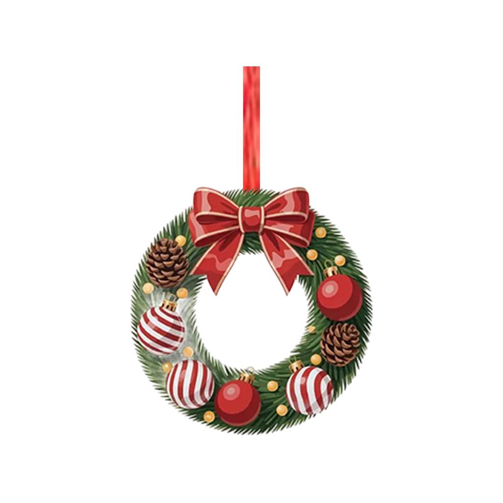 2D Christmas Decoration Pendant Christmas Tree Tag Theme Party Crafts Ornament