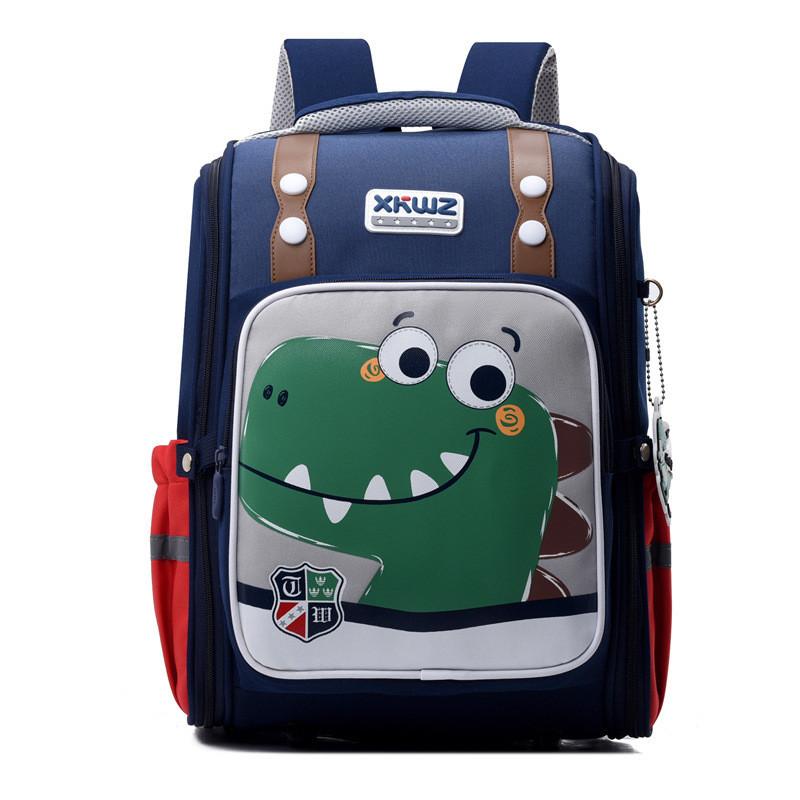 Lightweight And Fashionable Kids Backpack With Cute Cartoon Design For School темно-синий