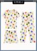Summer Sweet Age-reducing Colored Spotted Pajamas Women's Round Neck Short-sleeved Three-piece Casual Large-size Women's Loungewear