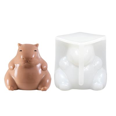 Mielas „Capybara“ silikoninis pelėsis Animacinis filmas „Gyvūnų pieno želė pudingas“ Silikoninis pelėsis Namų virtuvė Kepimo reikmenys Vakarėlio restoranas
