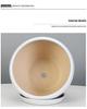 White Ceramic Orchid Pot, Large Elegant Design for Living Room