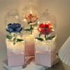1/5Pcs Valentine'S Handheld Flower Box Transparent Pvc Flower Arrangement Box Rose Single Flower Box Bouquet Packaging Boxes