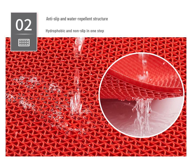 PVC Absorbent Anti-Slip Doorway Mat - Waterproof Floor Carpet for Kitchen & Bathroom