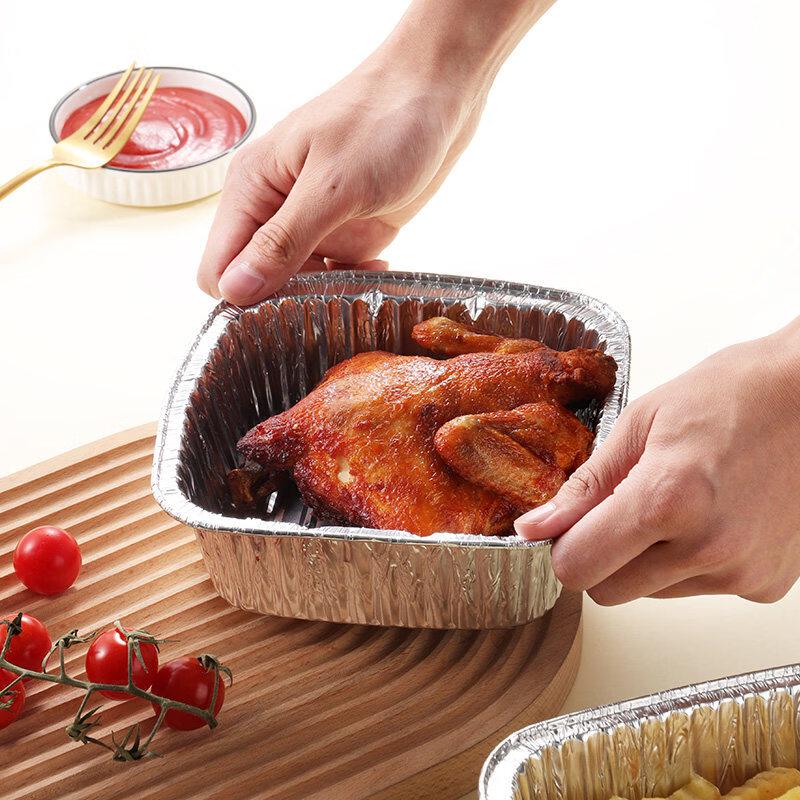 7-Inch Round Deep Disposable Aluminum Foil Air Fryer Liners