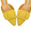 MANOLO BLAHNIK Women's Suede Mules, Yellow, Size 36 1/2 shoes 36 1/2 yellowUsed