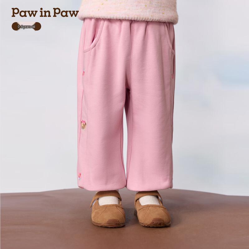 PawinPaw Детские штаны для девочки с мультяшным мишкой, повседневные 120