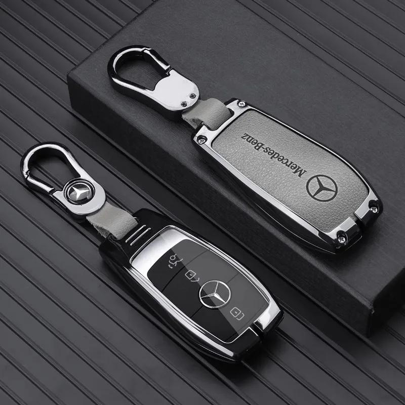Car Key Case Cover Shell For Mercedes Benz C E S Class GLC W206 W223 W214 E300 C260 C300 S450 S500 S400 Fob Accessories QQ2
