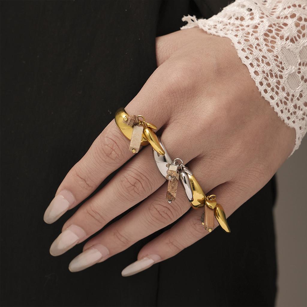 Elegant Waterdrop Tassels Rings Unique Fashion Jewelry Rings with Waterdrop Tassel Designs for Daily Wear Party