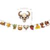 Western Party Decorations Cowboy Banner Pennant Wild West Cowboy Hanging Garland Baby Shower Western Birthday Party Supplies