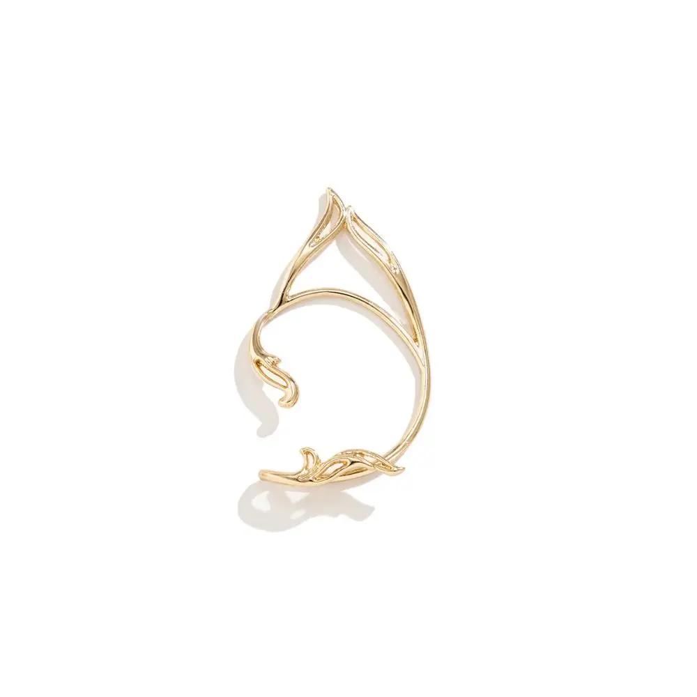 Korean Style Elf Ear Clip Goth Ear Hook Ear Cuff Cat Ear Hollow Ear Clips Alloy Single Side Earrings Girls Gift
