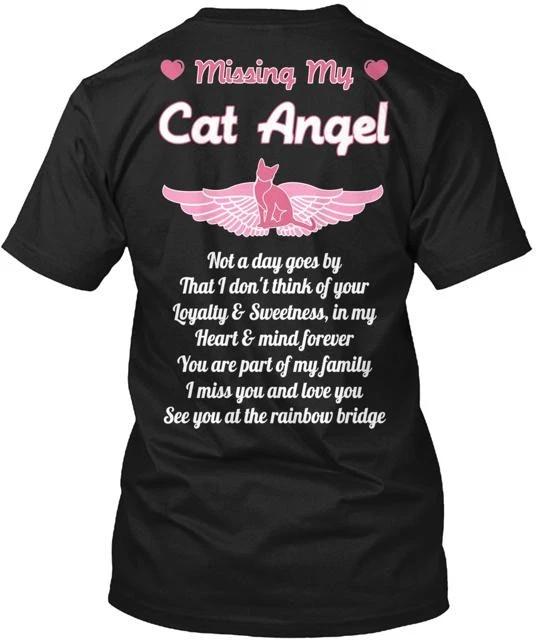 

Missing My Cat Angel Pet Loss T shirt Made in the USA Size S to 5XL L