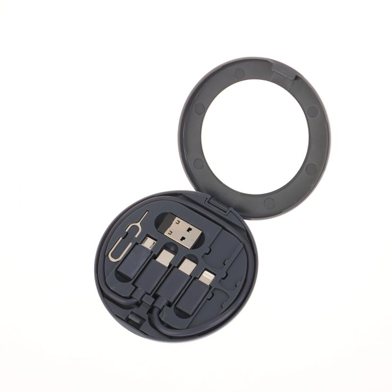 1 Set Multifunctional Fast Charging For Xiaomi Charger Storage Box Adapter Card Pin Travel Accessories Pd 60W Usb Data Cable Kit