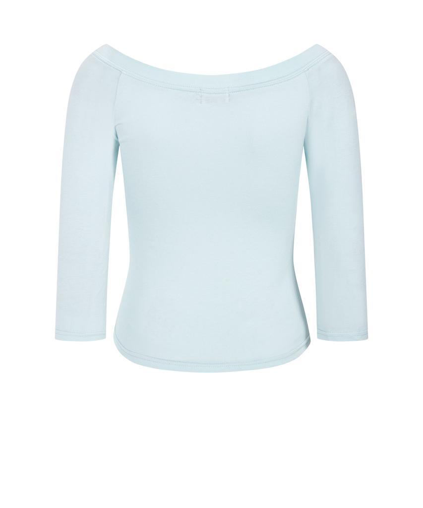 Peullijeunopallou Zed Off-Shoulder Long Sleeve Top (Mint)
