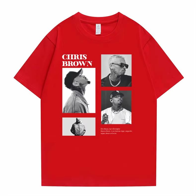 Pop Singer Chris Brown Graphic Print T Shirt Unisex Unisex Hip Hop Fashion Oversized TShirt Tops Unisexs Casual Tees Unisex Fashion