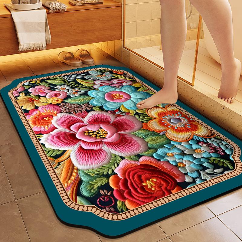 Home Quick-drying Absorbent Toilet Bathroom Door Special Absorbent Foot Mat Bathroom Kitchen Door Bathroom Anti-slip Mat