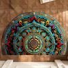Bohemian Mandala Semi-Circular Door Mats Are Durable For Living Room Bathroom Balcony And Door Decoration