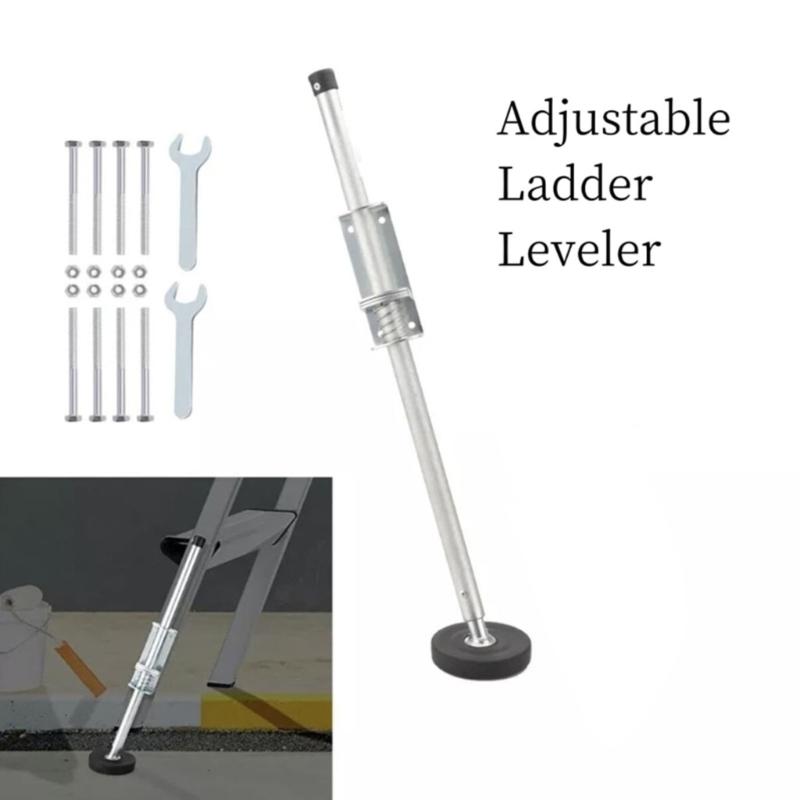 Ladder Leveler Pair with Rubber Feet Adjustable Ladder Leg Leveler for Extension Ladders Ladder Feet Stabilizer Ladder