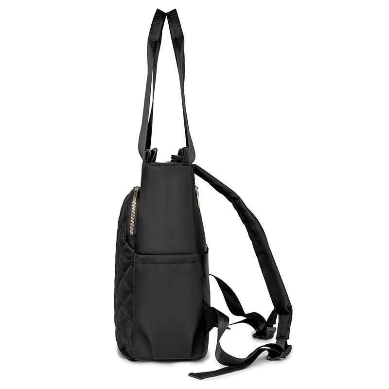 Solid color versatile women's backpack new fashion portable backpack light travel large capacity commuter bag