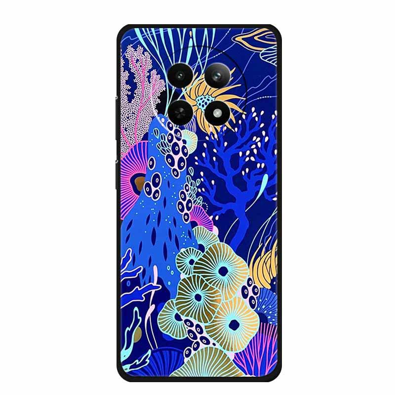 Realme 12 5G Phone Case: Embossed Color Painting, Drop-proof with Concave-convex Texture - 1 Piece
