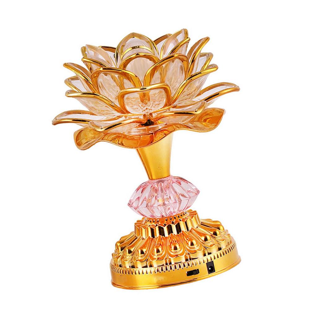 LED Flower Lamp Color Changing Electronic Decorative Light for Adding Ambiance and Holiday Gifting Golden