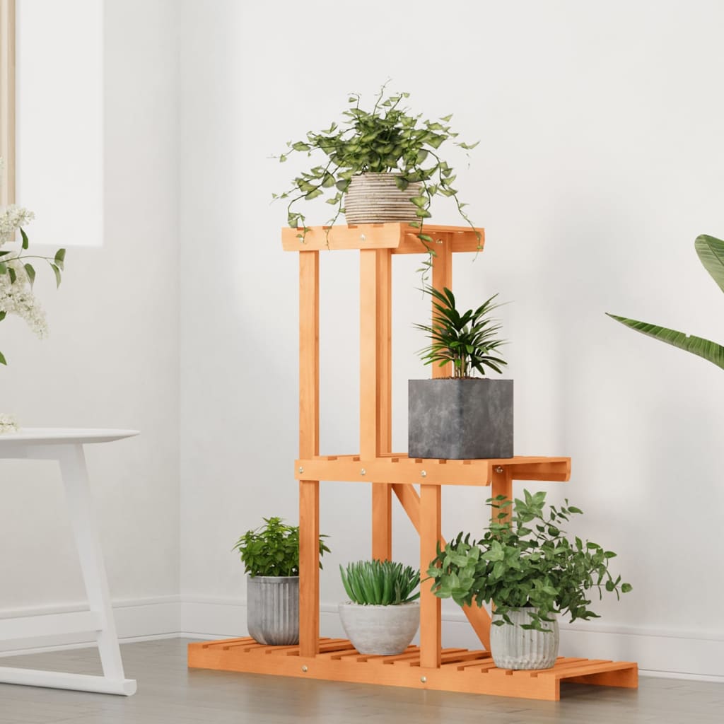 Vidaxl Flower Stand, 81X25X75.5 Cm, Solid Fir Wood