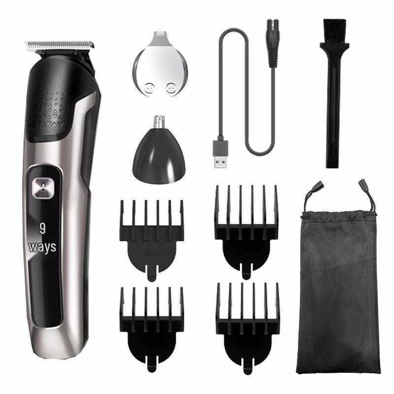 Six-in-One Electric Hair Trimmer and Body Grooming Kit - Full Body Washable Clippers