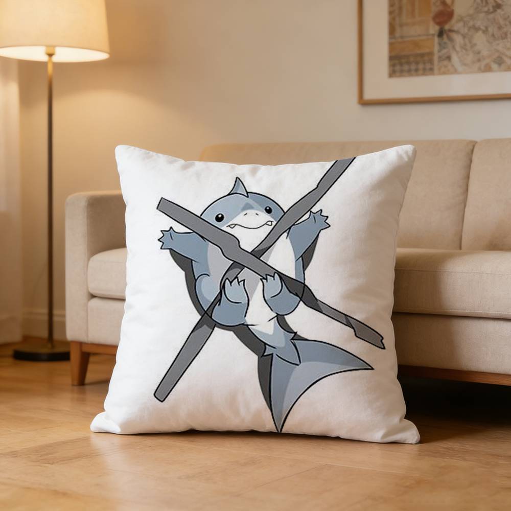 JJeff The Land SShark Pillow Case Cushion Cover Throw Pillow Case For Car Sofa