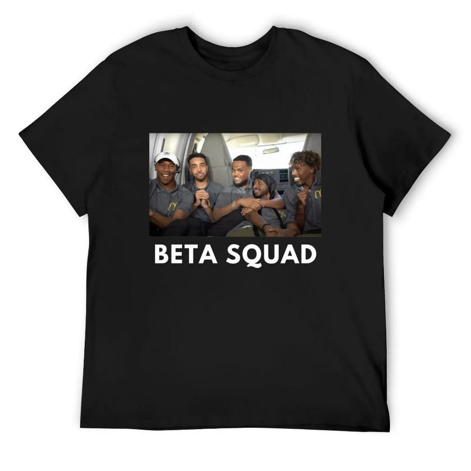

Beta Squad T-Shirt baggy shirts Funny t-shirts football t shirt Clothing workout shirts for men XXXXXL чорний