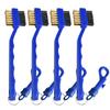 Double Sided Golfs Head Brush with Spikes for Cleaning Grooves Shoes Golfs Club Cleaner Brush with Retractable Carabiner