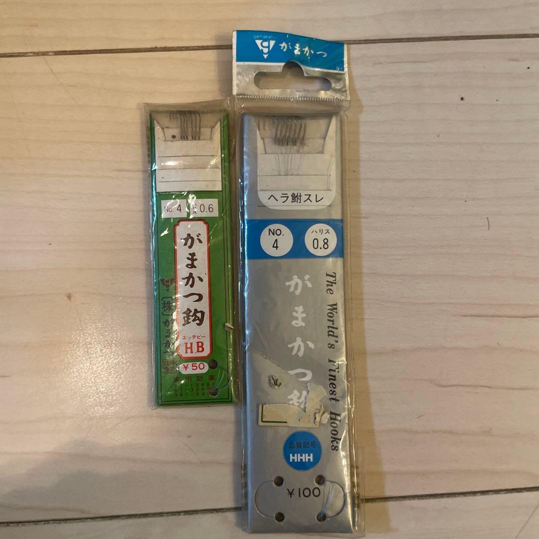 Used Gamakatsu Fish Hook HB No. 4 Harris No. 0.6 Spatula Carp Thread No. 4 0.8