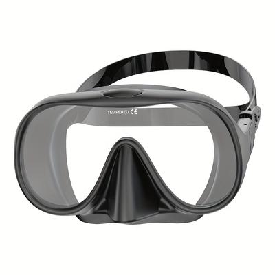 Frameless Diving Mask HD Panoramic Ultra Wide View Tempered Glass Snorkeling Swimming Goggles Suitable for Adults