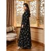 New Arrival Sheer Mesh Embroidered Long Maxi Robe, Elegant Heavy Embroidery Breathable Gown For Holiday Party Evening Dress