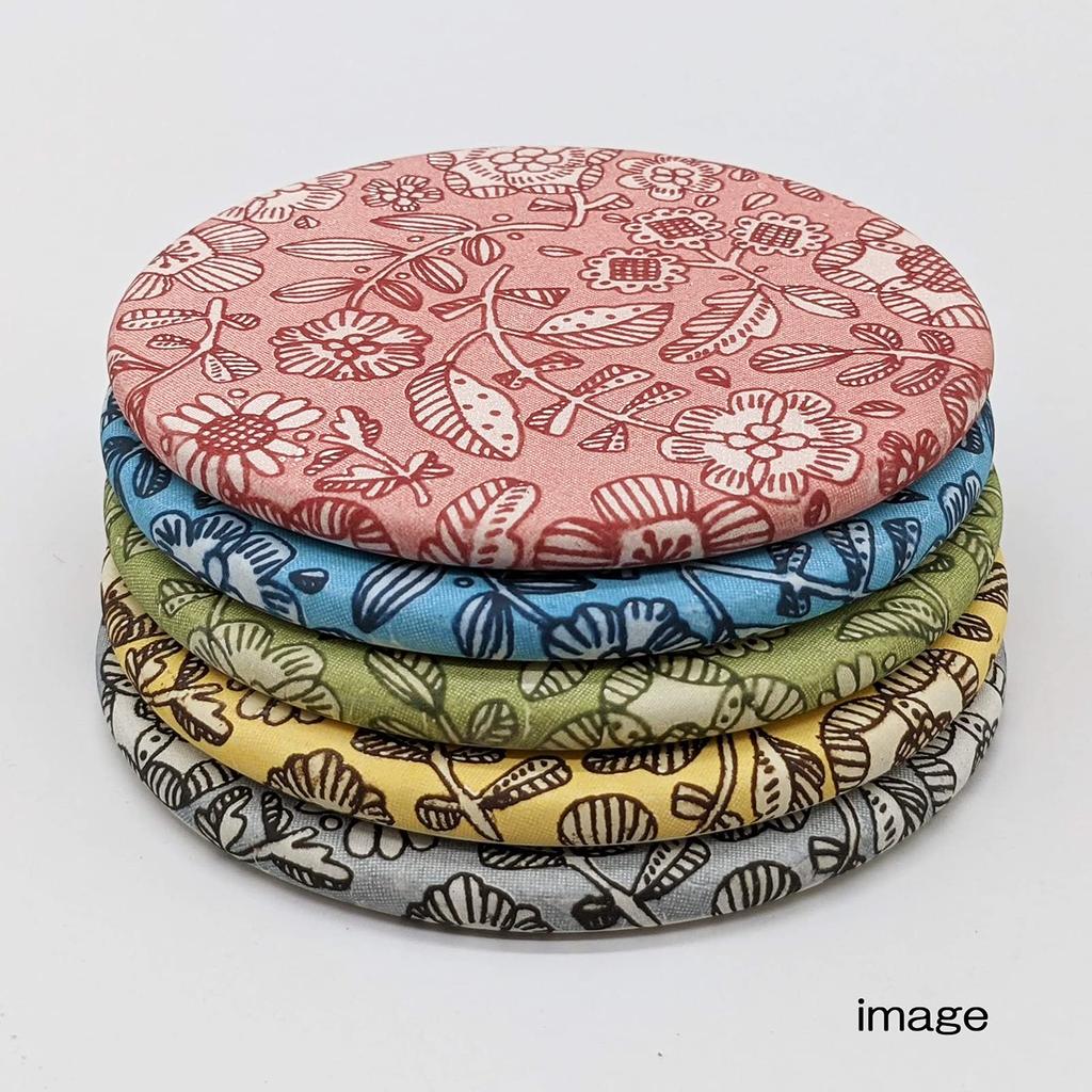 Mino Ware [Suusera] Water-Absorbent Ceramic Coaster, Approx. 10cm Diameter, Red, Stylish, Made In Japan, 458-0722