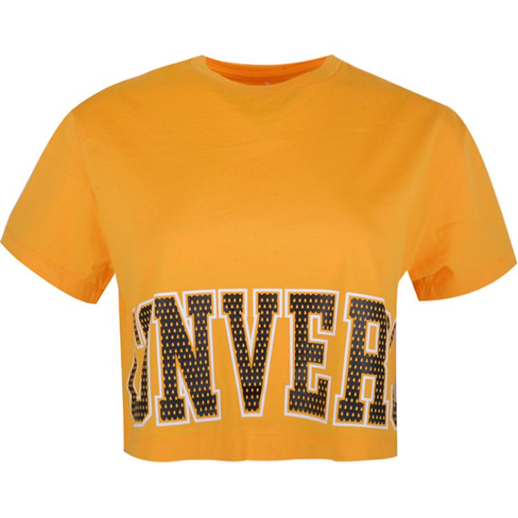 Converse Heritage Wordmark Easy Crop Top Women s Gold 10007082-A04 S