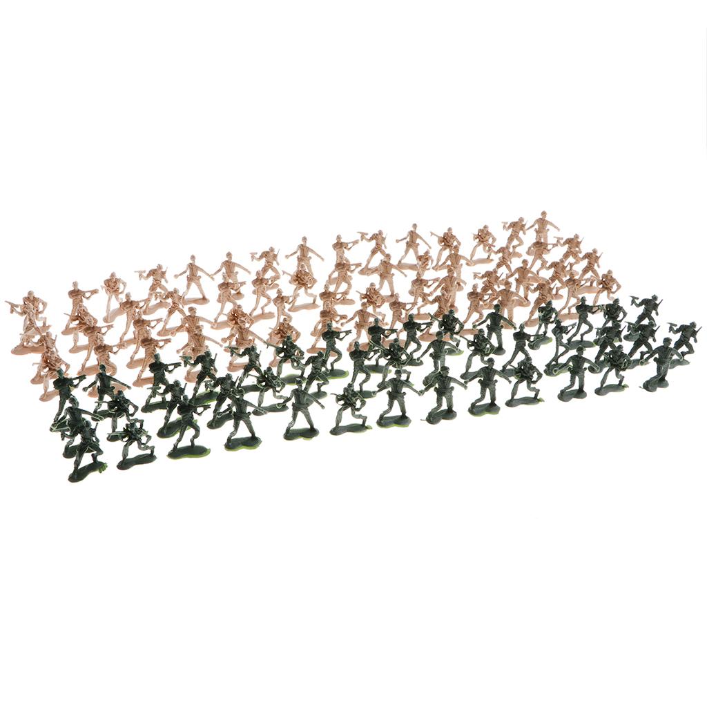 100 Pieces Soldiers Toy Set, Model Figures for Kids, Pretend Play Educational Toys