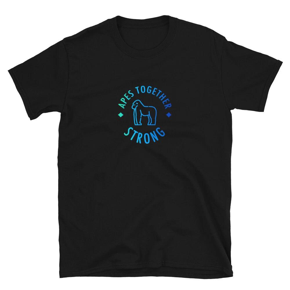 Apes Together Strong T- Shirt WSB Blue Stock Trading Funny Meme Tee XL