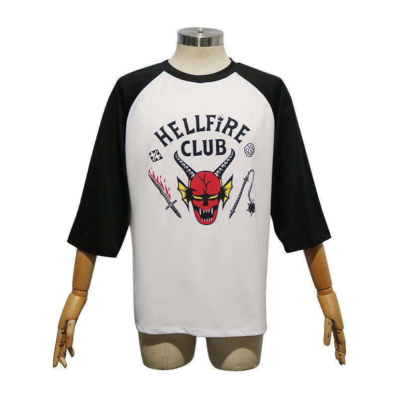 Stranger Things 4 Cosplay Costume Stranger Things S4 Hellfire Club T-Shirt Dustin Shirt Stranger Things T-Shirt 140