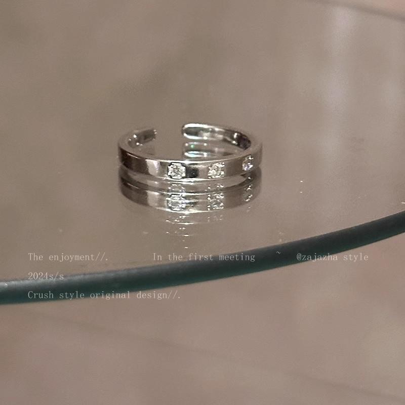 Inspired Fashionable Korean Zircon Ring Set With Multiple Color Options For Women Modern