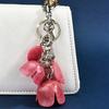 Keychain Pendant Resin Rose Bud Design Key Chain with Lobster Clasp Bag Charm Backpack Pendant Accessory