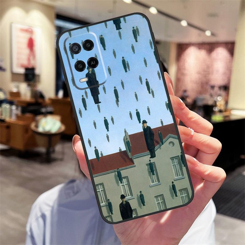 Rene Magritte Case For Oppo A78 A98 A79 A18 A38 A58 A40 A60 A80 A16 A76 A96 A15 A74 A94 A54 A17 A77 Cover