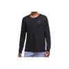 Miler Run Reflektierendes Schnelltrocknendes Langarm-Laufshirt Herren Tops Schwarz CU7879-010