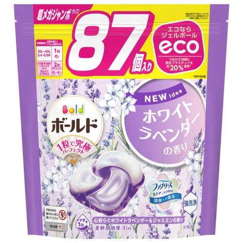 

P&G Japan Bold Гель-капсулы 4-в-1 Белый Лаванда и Жасмин Сменный блок, 87 штук