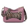 Large Capacity Women's Shoulder Bag Nylon Crossbody Bag Leopard Print Small Bag Mother Bag