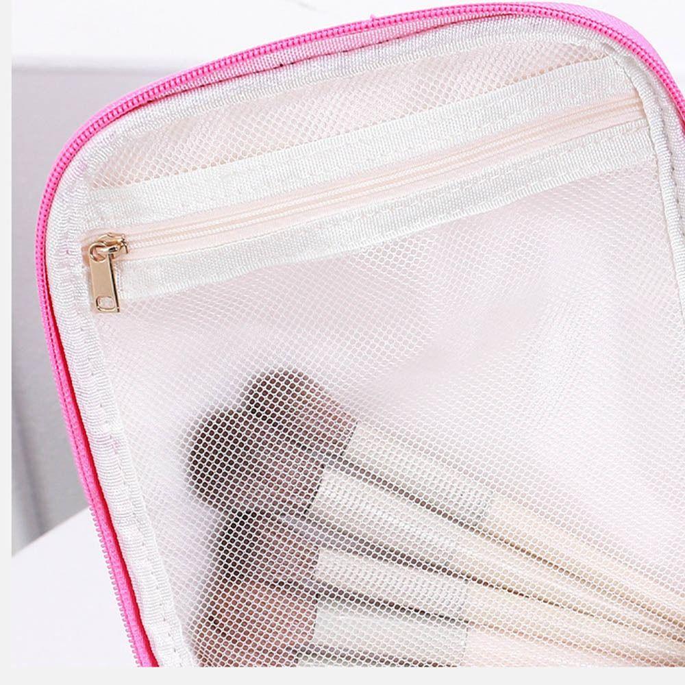 Korean Style Handheld Cosmetic  Bag Large Capacity Toiletry Bag Cartoon Kitten Makeup Bag  Woman