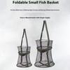 25cm-45cm Foldable Fishing Net Holder Net Fish Trap Fishing Basket Mesh for Keep Crayfish Minnows Baits Storage Cage